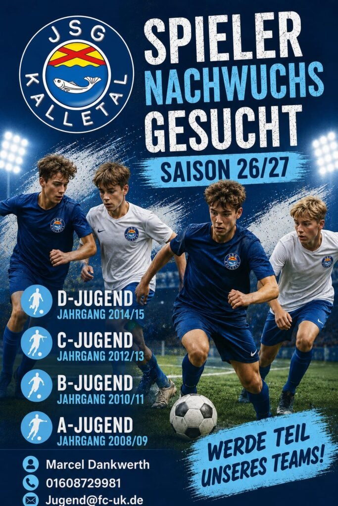Spieler für D-, C-, B- & A-Jugend gesucht